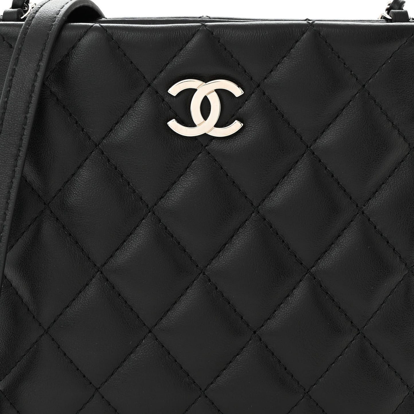 Lambskin Quilted Crossbody Bag Black