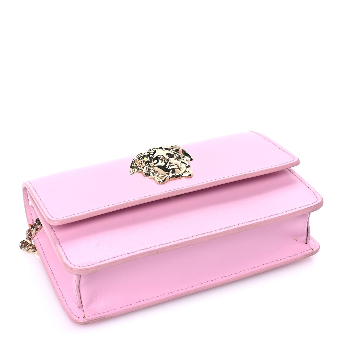 Smooth Calfskin Palazzo Chain Evening Bag Pink