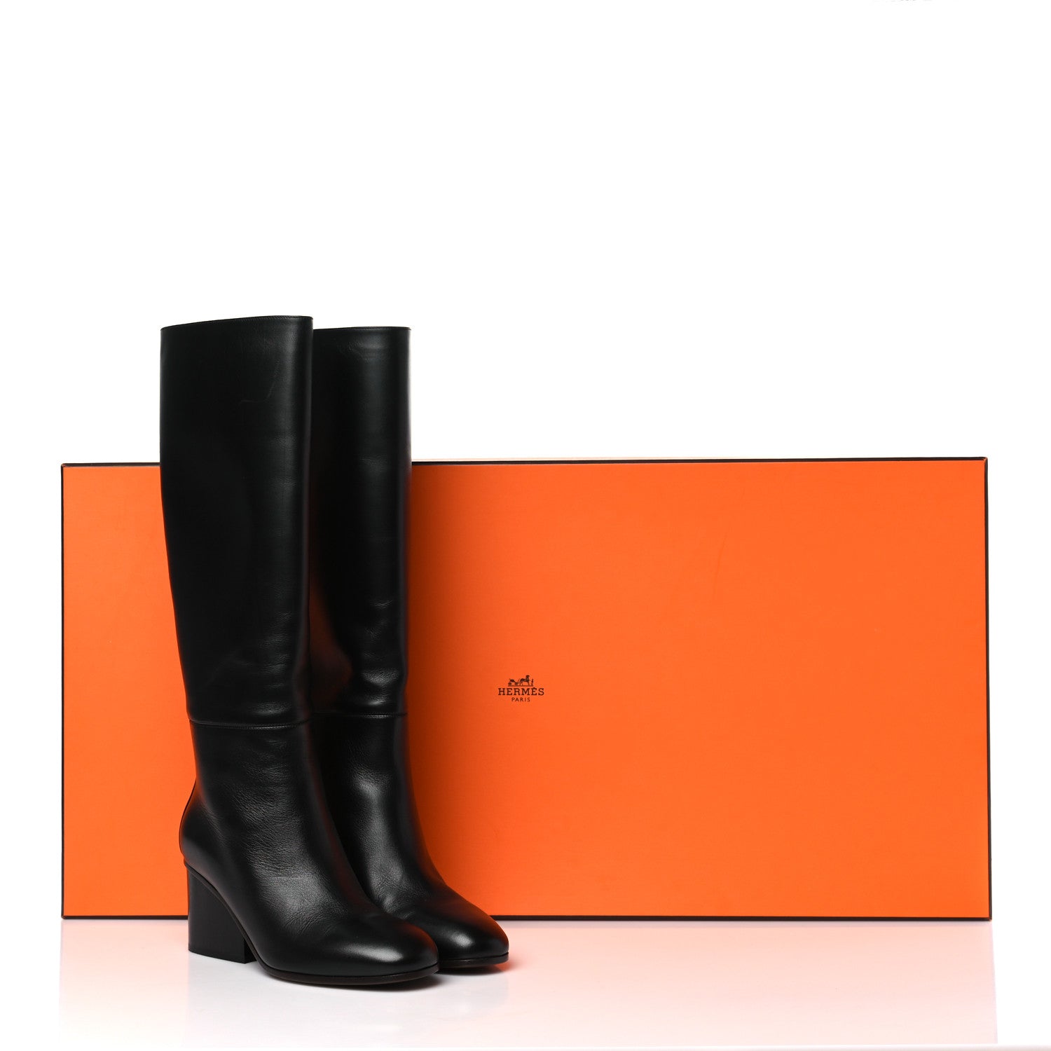 Hermes Calfskin New Jersey Boots 37 Black 8 of 8