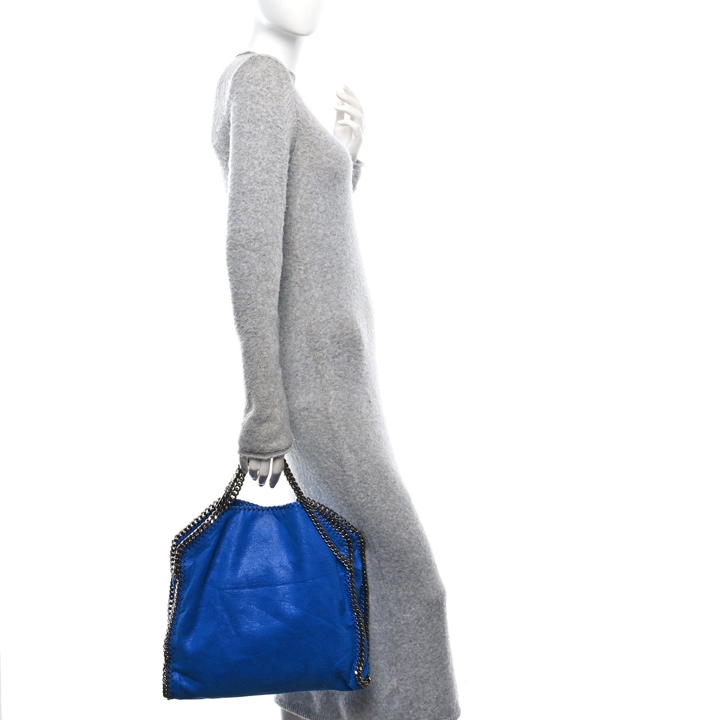 Shaggy Deer Small Falabella Tote Bright Blue