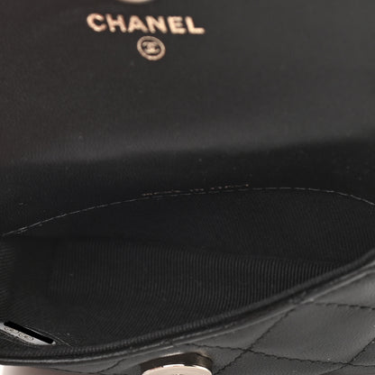 Chanel Lambskin Quilted Pearl Chain Belt Bag Black 5 of 11