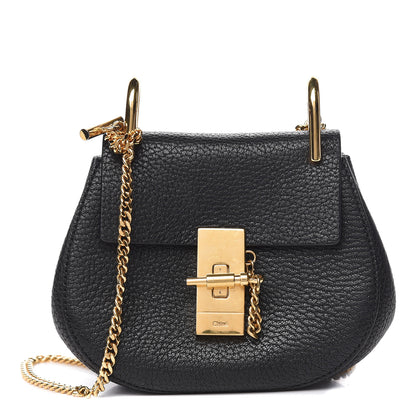 Chloe Grained Lambskin Nano Drew Shoulder Bag Black 1 of 11