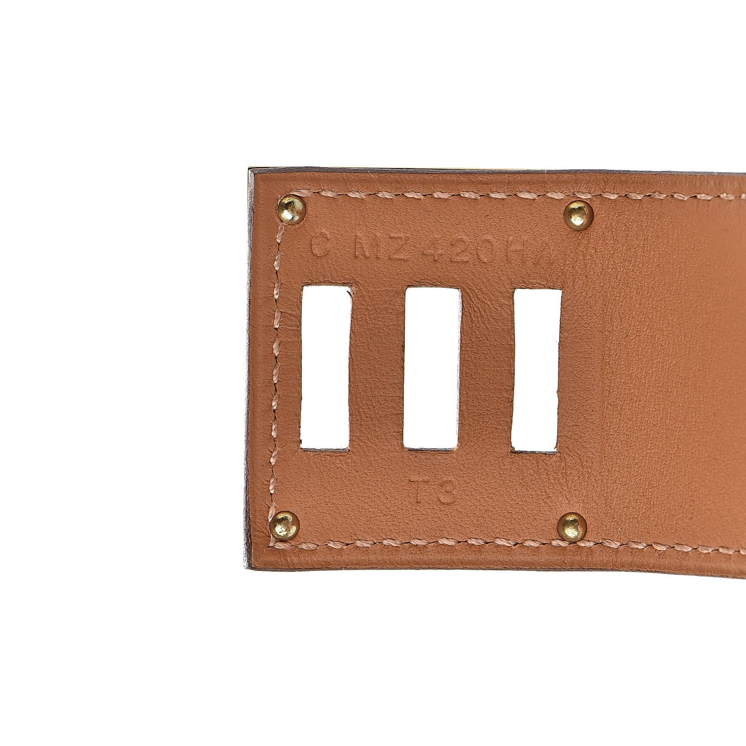 Hermes Epsom Kelly Dog Bracelet T3 Orange 5 of 7