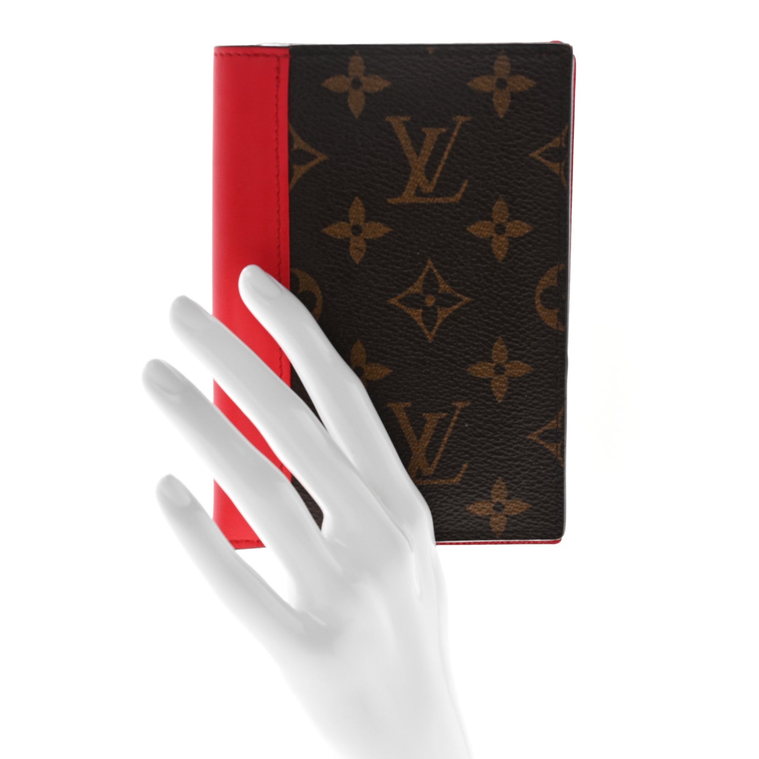 Louis Vuitton Monogram Macassar Passport Cover Sari Red 2 of 9