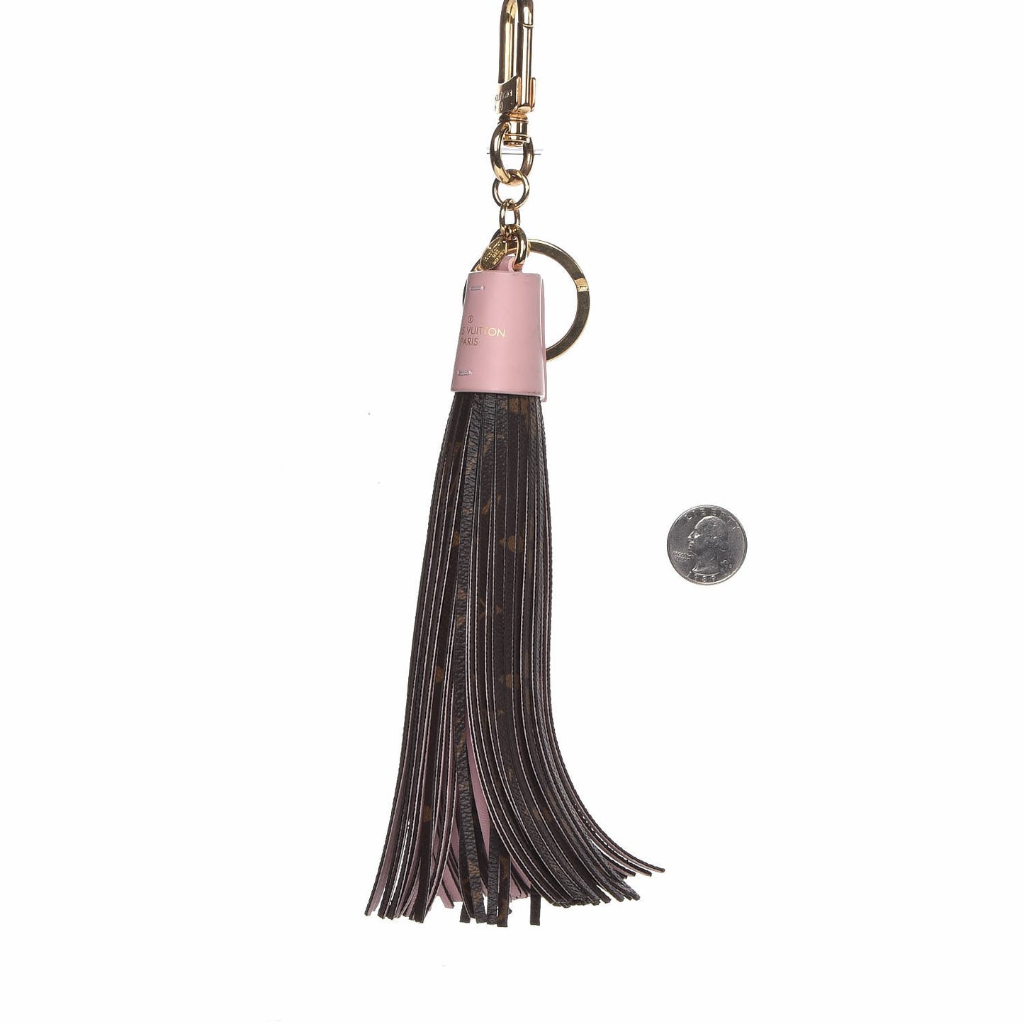 Monogram Tassel Bag Charm Pink