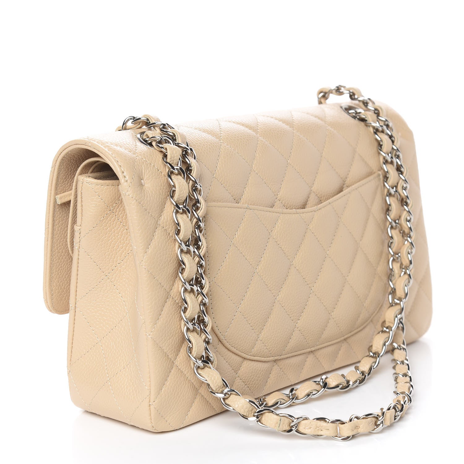 Chanel Caviar Quilted Medium Double Flap Beige Clair 3 of 11