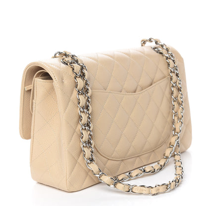 Chanel Caviar Quilted Medium Double Flap Beige Clair 3 of 11