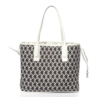 MCM Visetos Medium Liz Reversible Shopper Tote White 8 of 13