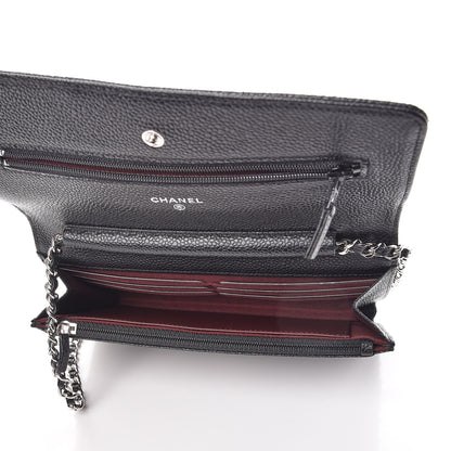 Chanel Caviar Quilted Wallet On Chain WOC Black 5 of 9