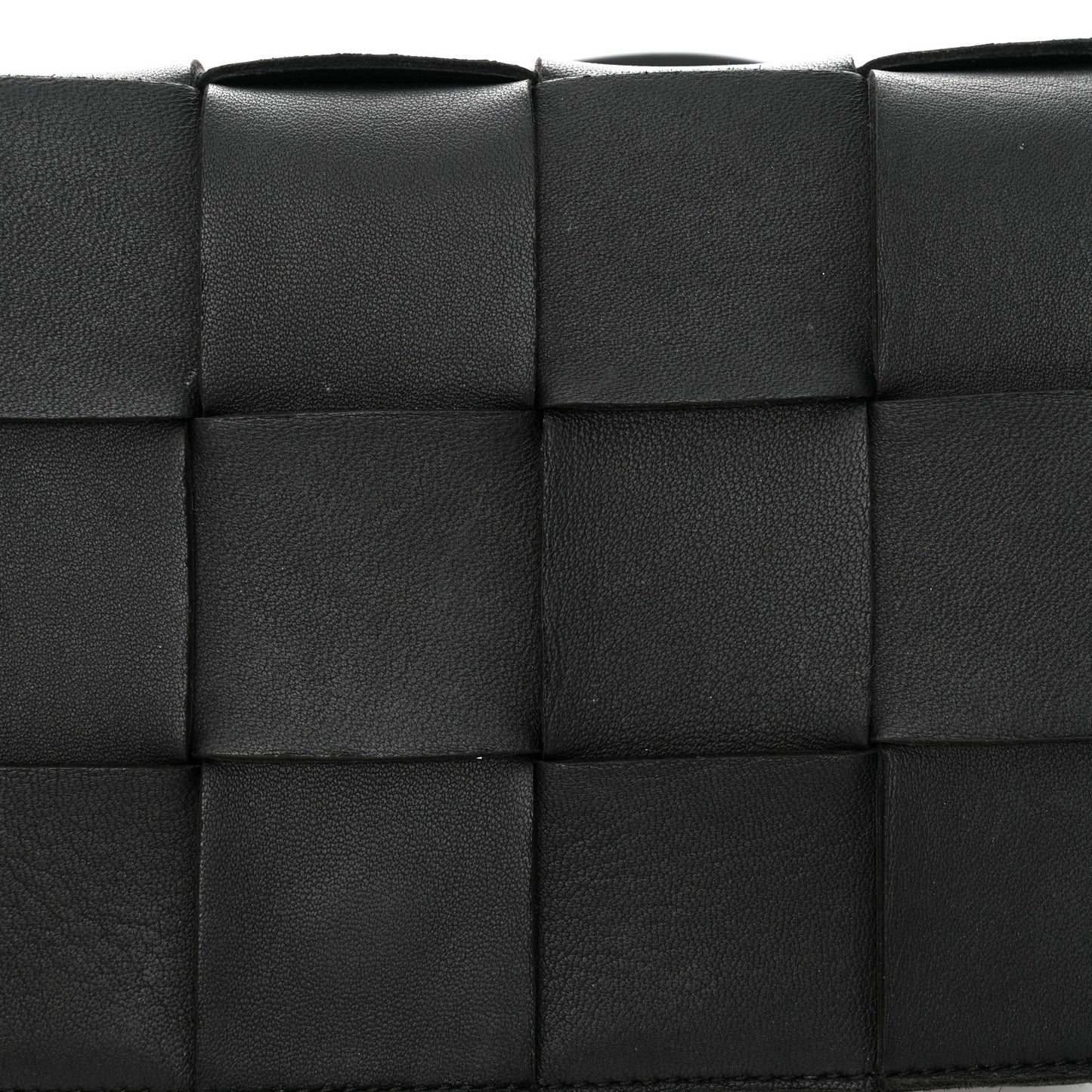 Lambskin Maxi Intrecciato Cassette Crossbody Bag Black