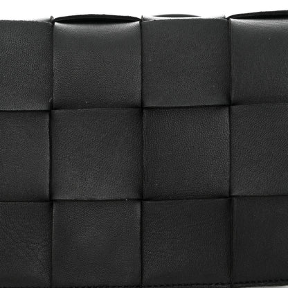 Bottega Veneta Lambskin Maxi Intrecciato Cassette Crossbody Bag Black 15 of 19