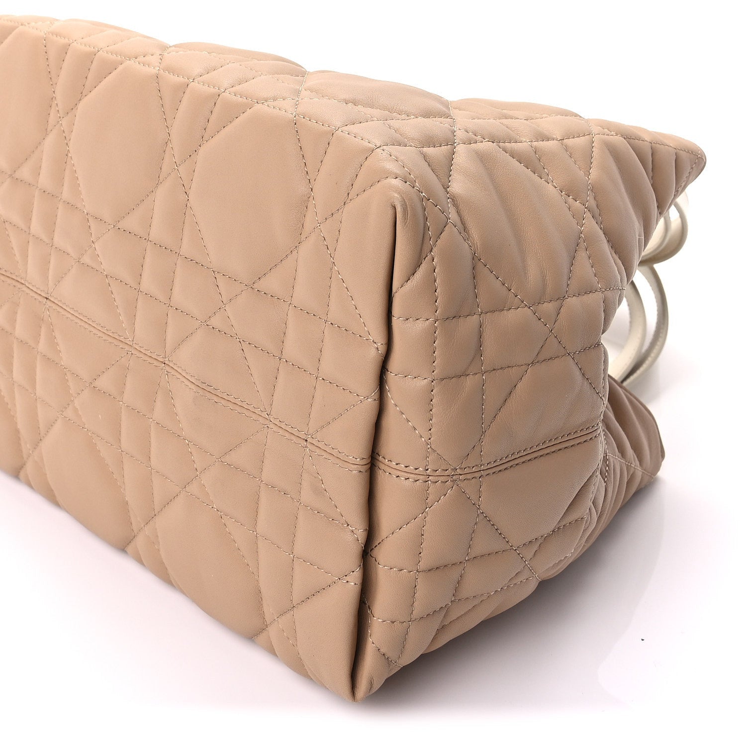 Christian Dior Calfskin Macrocannage Medium Toujours Biscuit Trench Beige 8 of 9