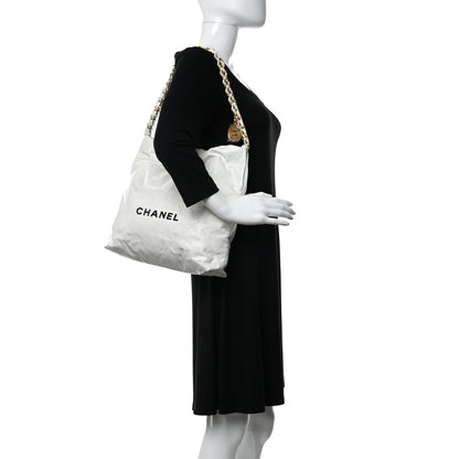 Chanel Calfskin Quilted Small Chanel 22 White 2 of 12