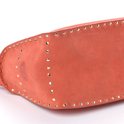 Celine Suede Studded Boogie Satchel Red 10 of 12