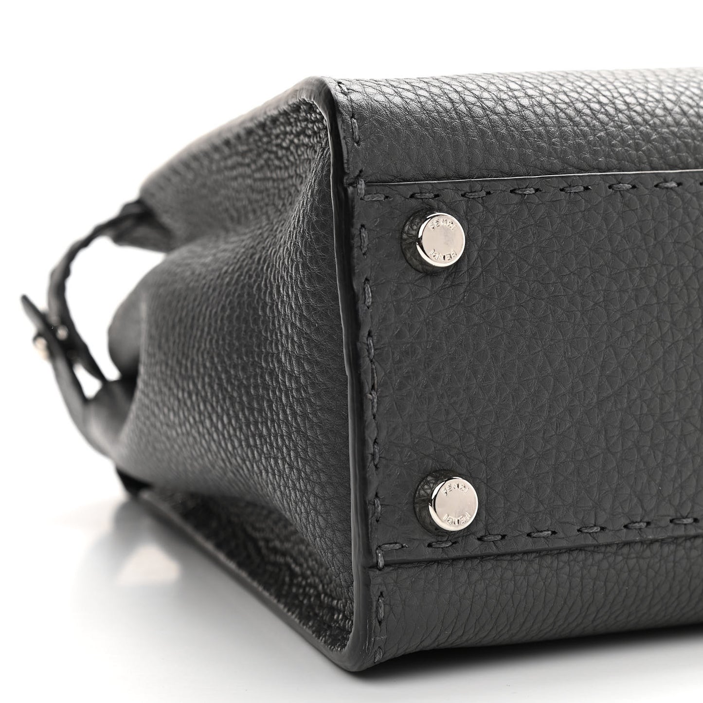 Cuoio Romano Selleria Bi-Color Medium Peekaboo Iconic Satchel Asfalto Latte