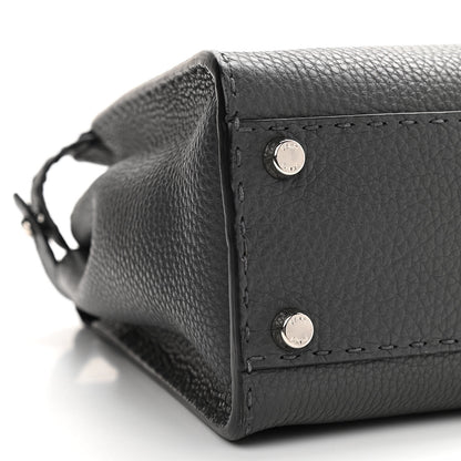 Fendi Cuoio Romano Selleria Bi-Color Medium Peekaboo Iconic Satchel Asfalto Latte 5 of 11