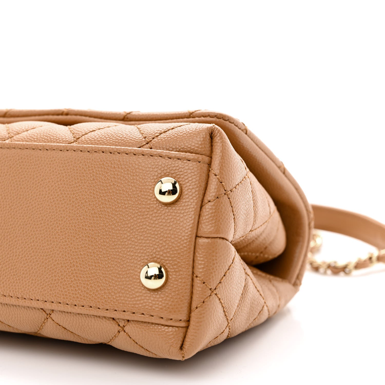 Chanel Caviar Lizard Embossed Quilted Extra Mini Coco Handle Flap Brown 10 of 11