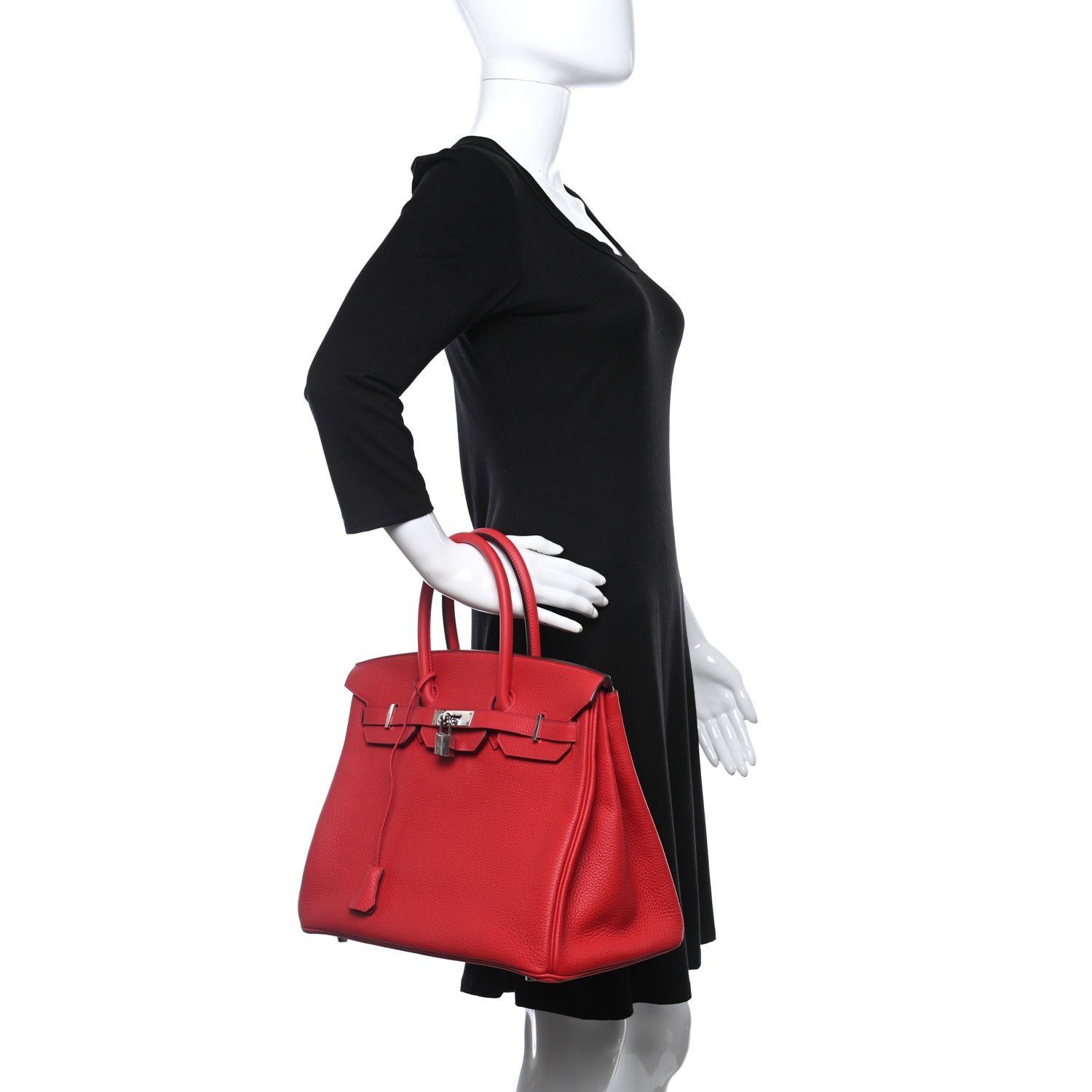 Hermes Togo Horseshoe Birkin 35 Rouge Casaque 2 of 11