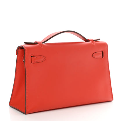 Hermes Swift Kelly Pochette Clutch Rouge Tomate 3 of 8