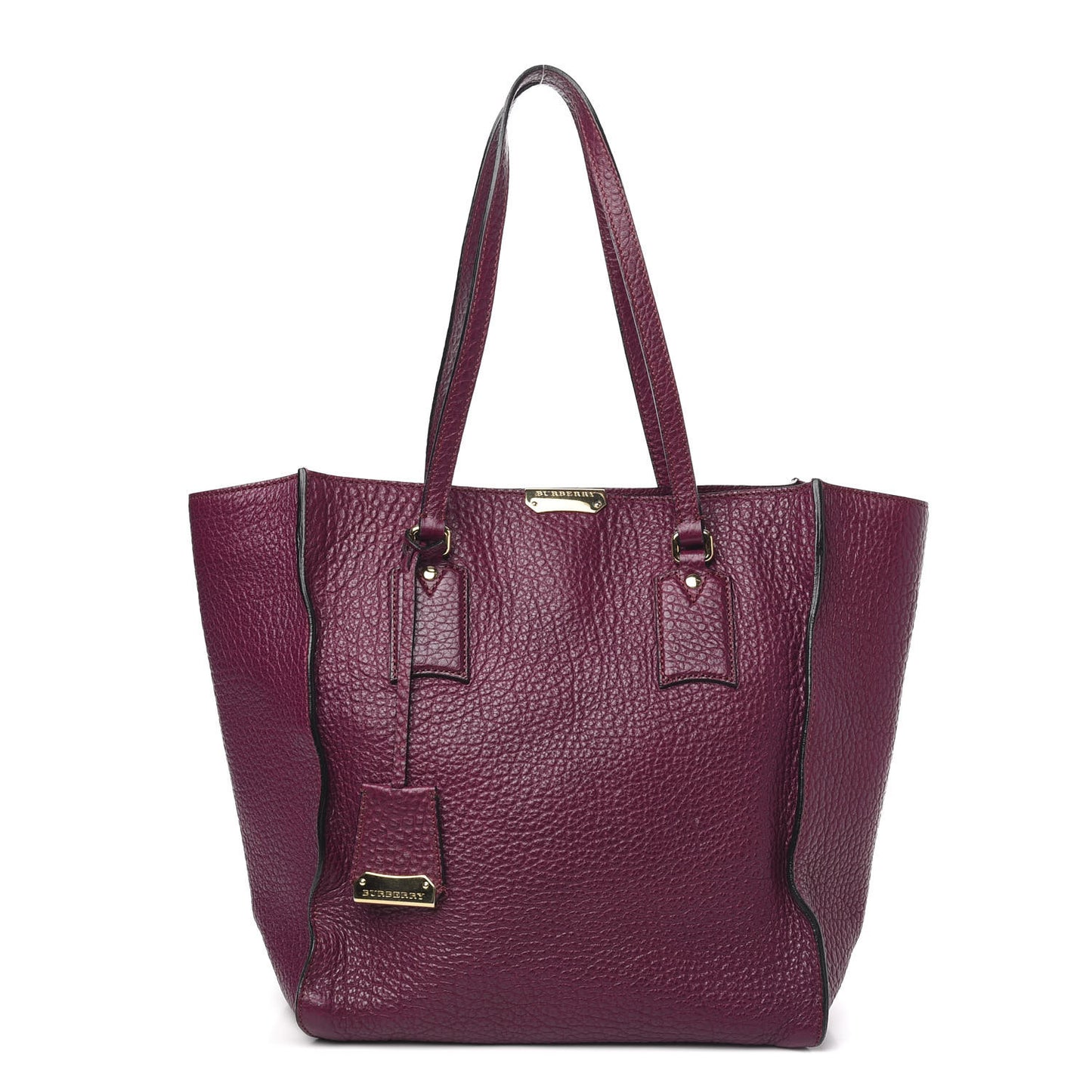 Heritage Grain Medium Woodbury Tote Dark Plum