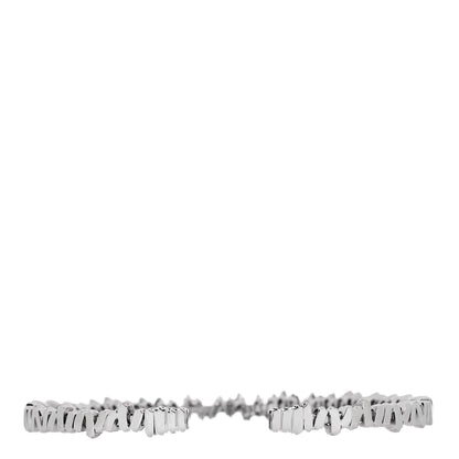 Suzanne Kalan 18K White Gold Diamond Fireworks Classic Baguette Bangle Bracelet 2 of 3
