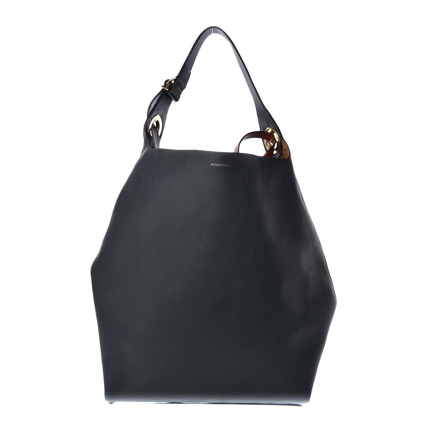 Calfskin Medium Grommet Detail Tote Dark Emerald