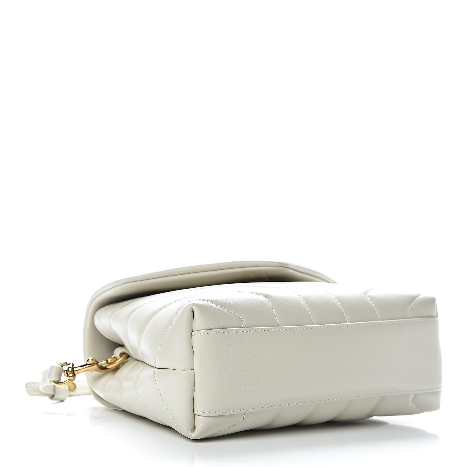 Saint Laurent Calfskin Y Quilted Monogram Toy Loulou Crossbody Bag Blanc Vintage 4 of 10