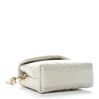 Saint Laurent Calfskin Y Quilted Monogram Toy Loulou Crossbody Bag Blanc Vintage 4 of 10
