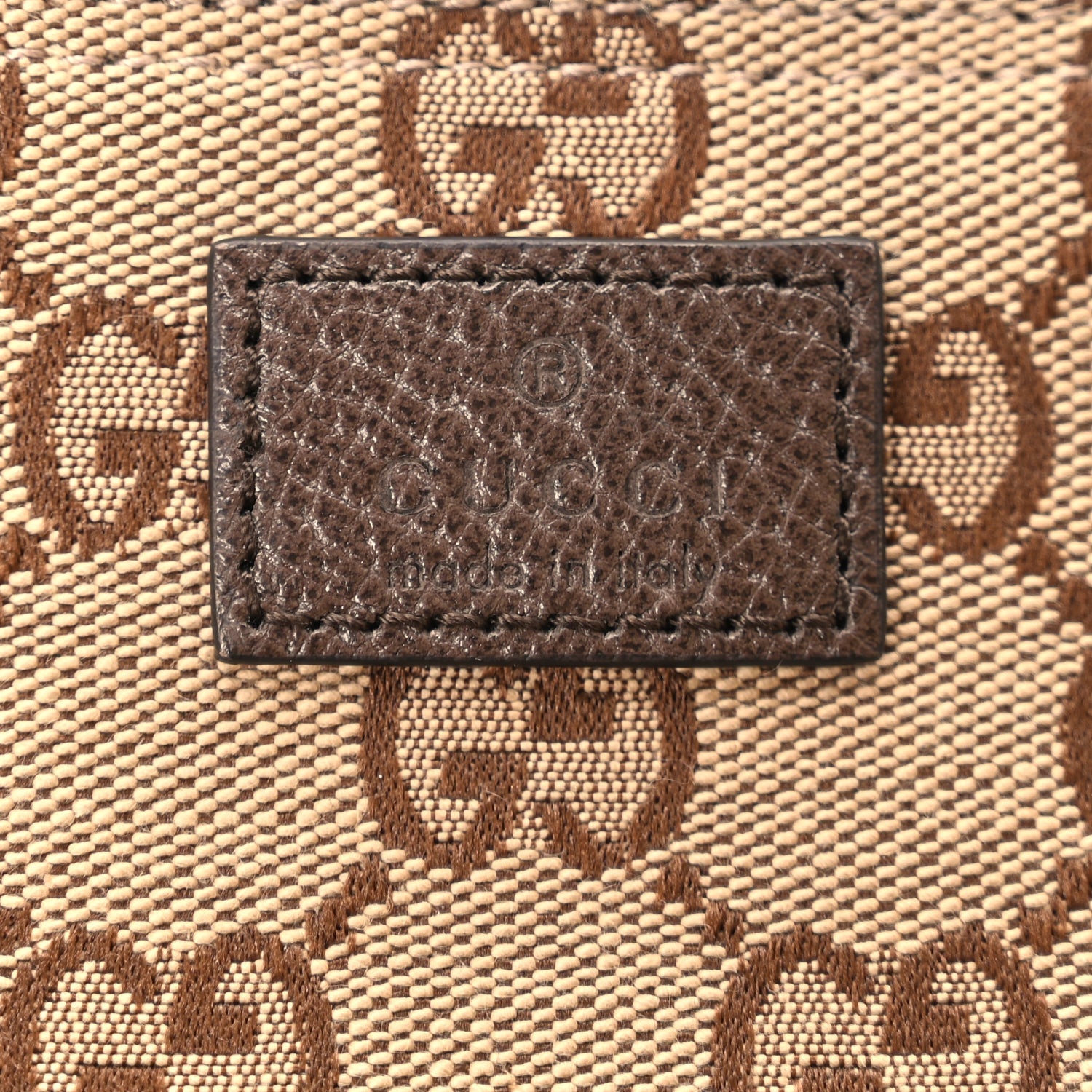 Gucci GG Supreme Monogram Web Large Giglio Tote Beige Dark Brown 6 of 9