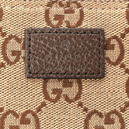 Gucci GG Supreme Monogram Web Large Giglio Tote Beige Dark Brown 6 of 9