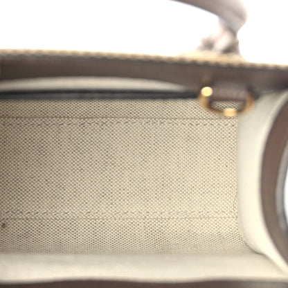 Gucci GUCCI Monogram Jumbo GG Textured Dollar Calfskin Web Mini Vertical Tote Camel Ebony New Acero 4 of 8