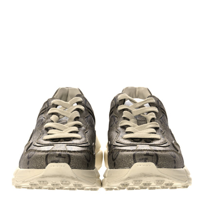 Gucci Maxi GG Supreme Monogram Gucci 100 Womens Rhyton Sneakers 37 Beige Ebony 2 of 10