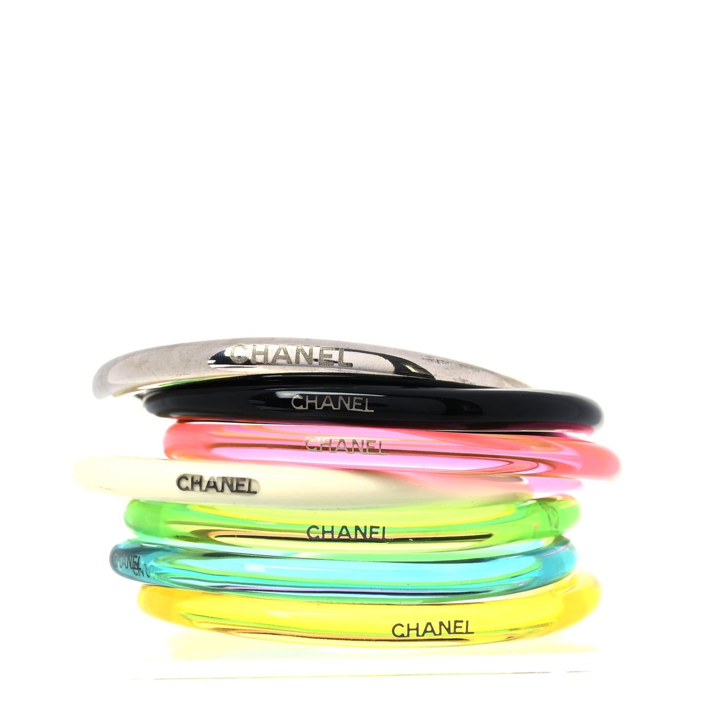 Resin Bangle Set of 7  Multicolour
