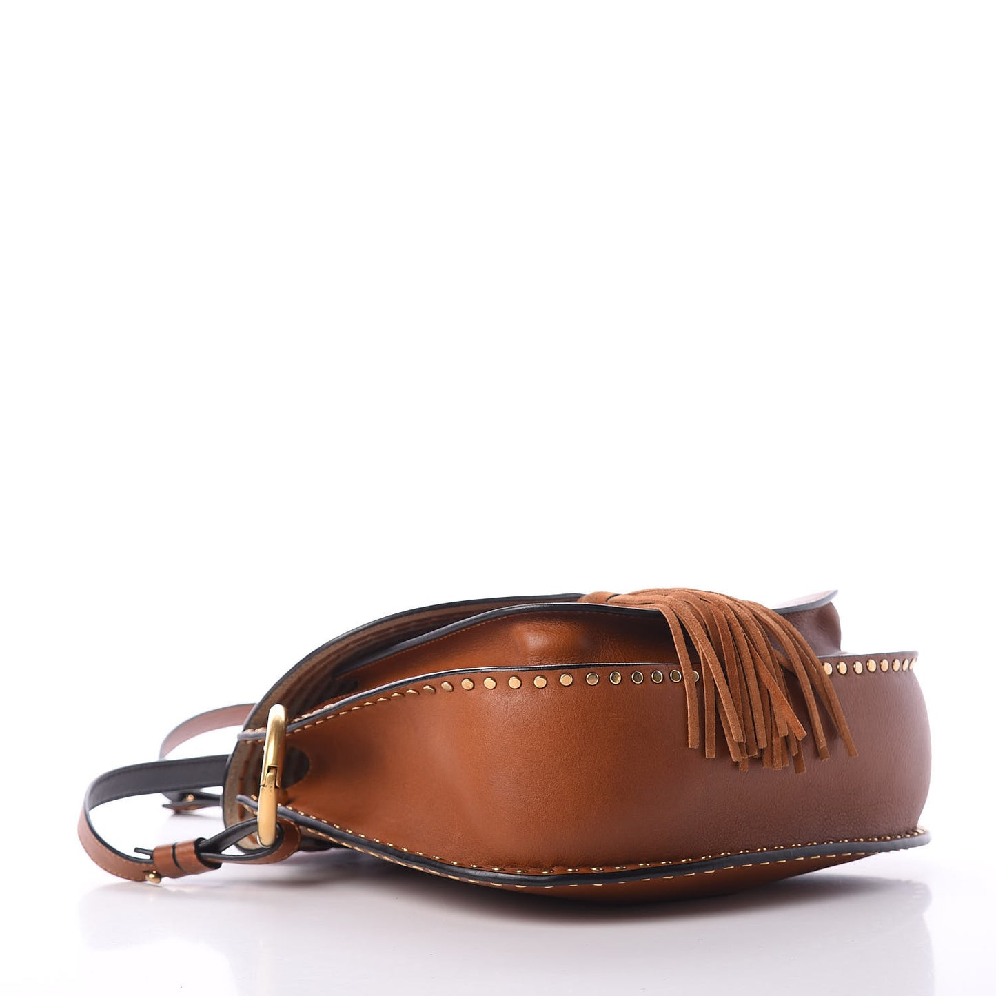 Calfskin Braided Medium Hudson Shoulder Bag Caramel