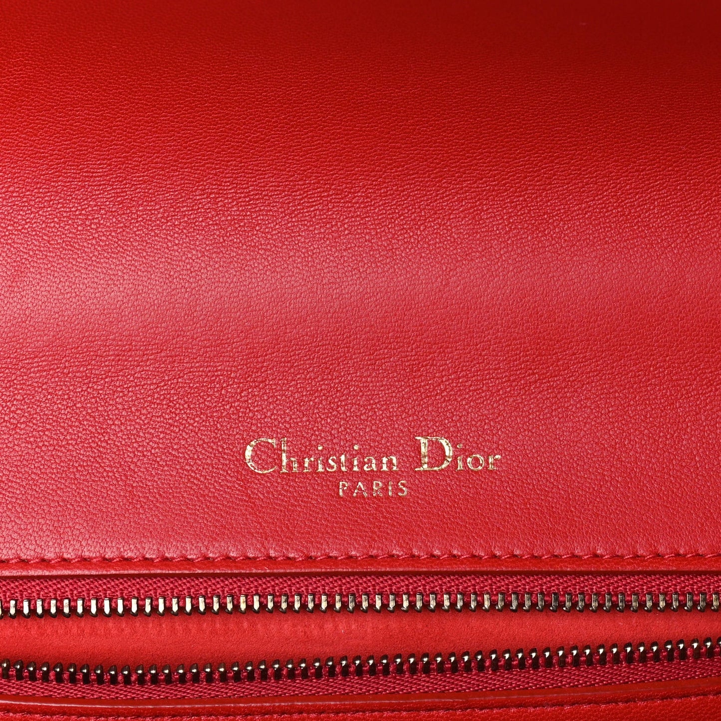 Calfskin Studded Medium Diorama Flap Bag Red
