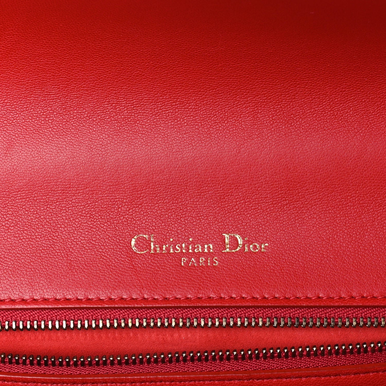 Christian Dior Calfskin Studded Medium Diorama Flap Bag Red 4 of 7
