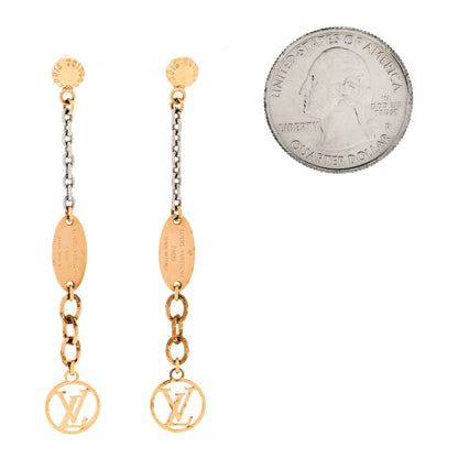 Louis Vuitton Logomania Earrings Gold 2 of 5