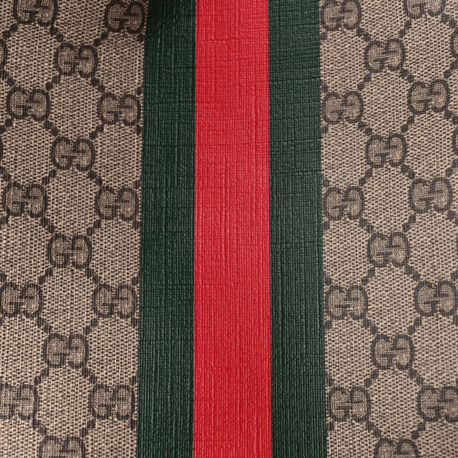 Gucci GG Supreme Monogram Textured Dollar Calfskin Web Large Ophidia Tote Beige Ebony New Acero 8 of 10