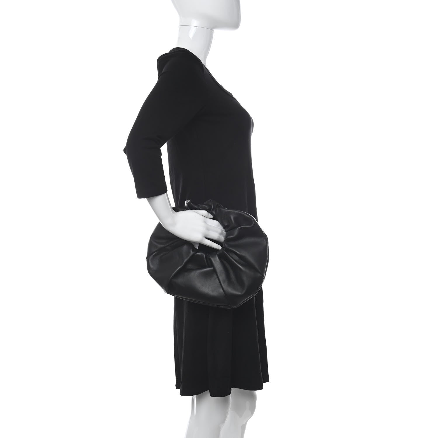 Mansur Gavriel Lambskin Mini Scrunchie Bag Black 2 of 7