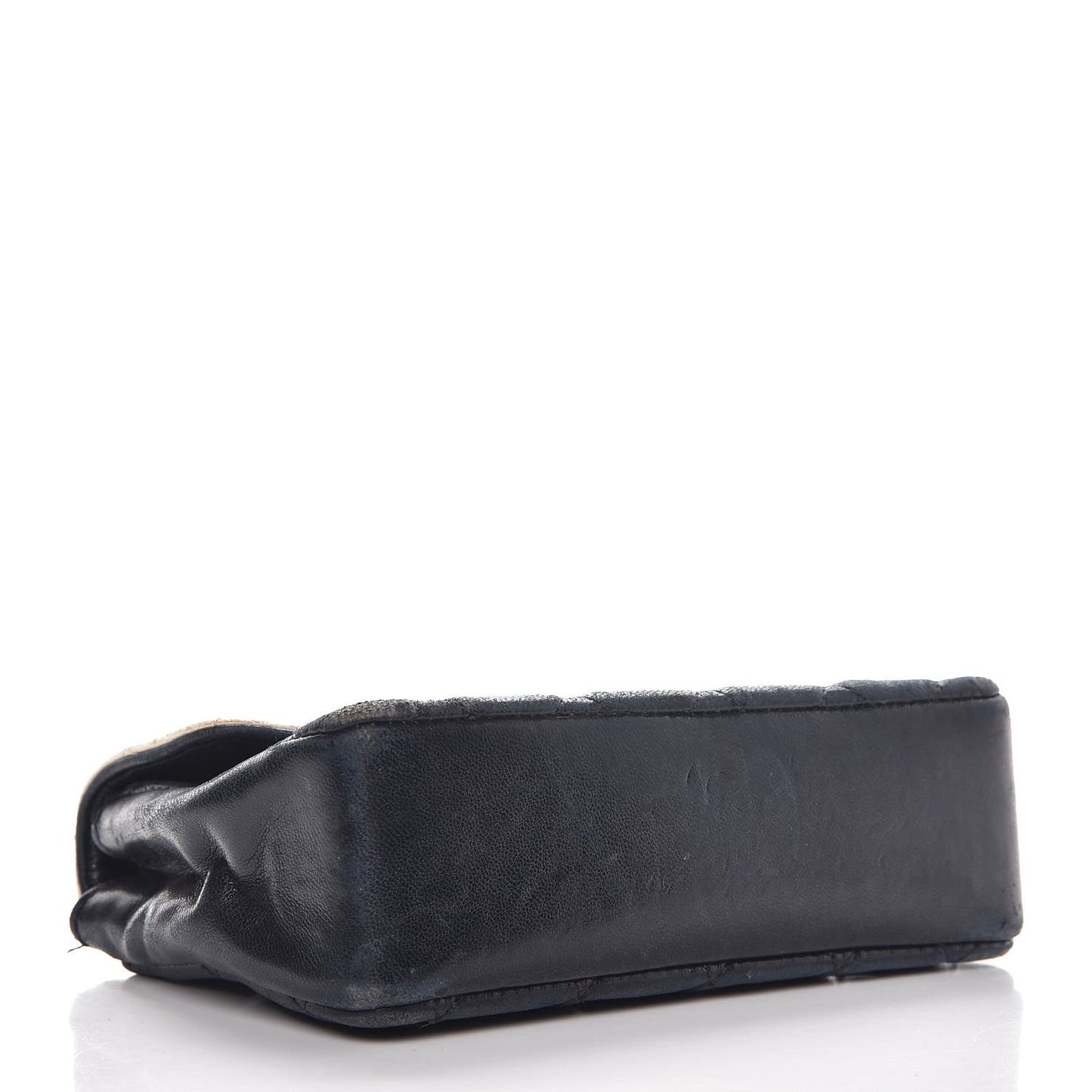 Lambskin Quilted Bicolor Extra Mini Flap Navy White