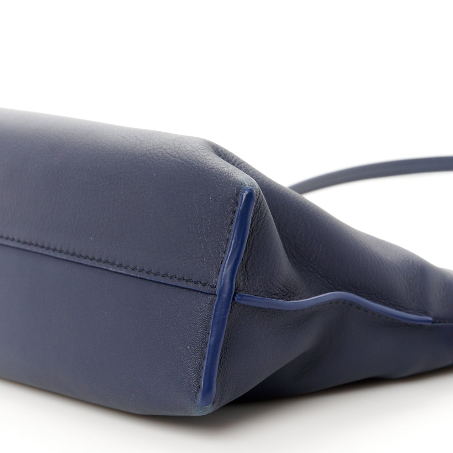 Calfskin Mini Flamenco Knot Clutch Abyss Blue