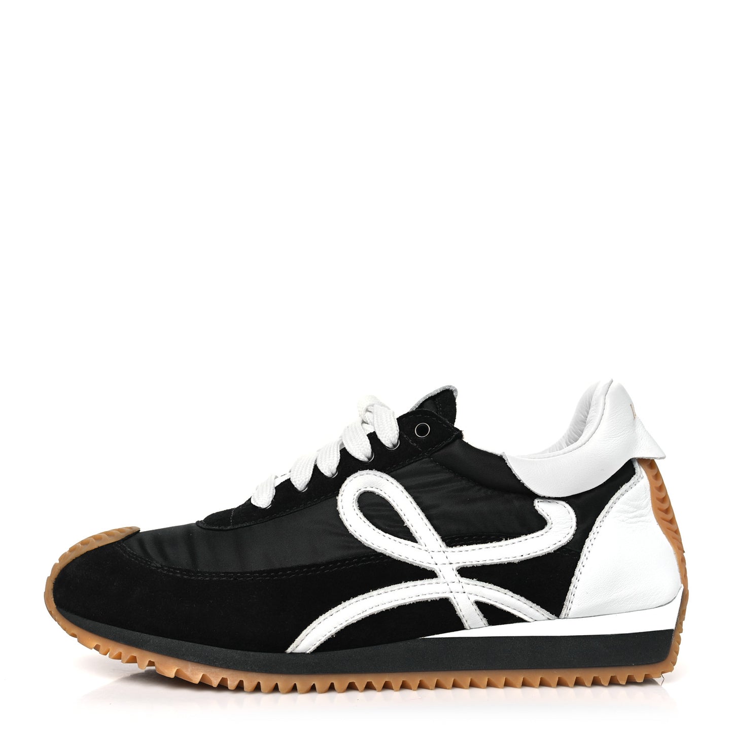 Nylon Suede Flow Runners Sneakers 38 Black