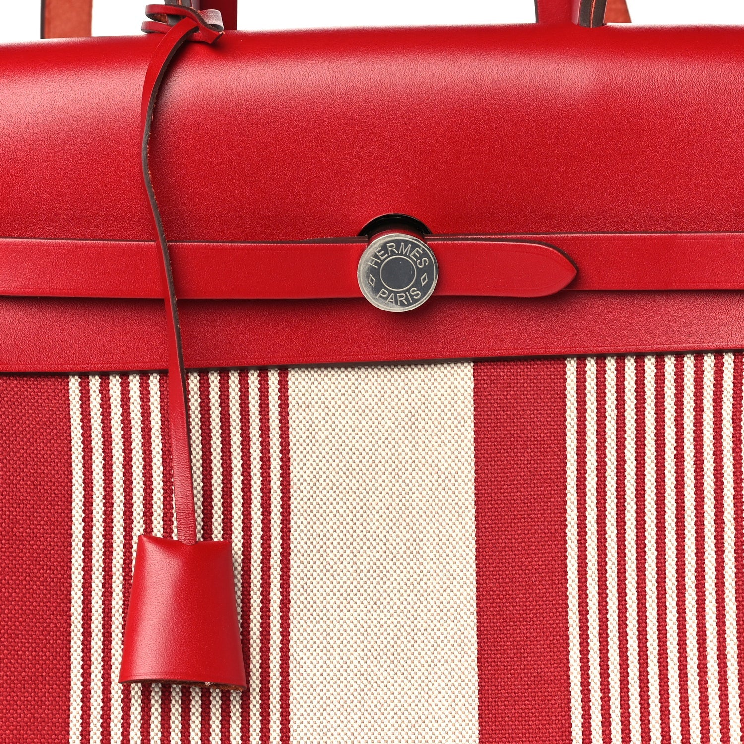 Hermes Vache Hunter Toile H Vibration Herbag a Dos Retourne Backpack  Bordeaux Ficelle Rouge Piment 7 of 9