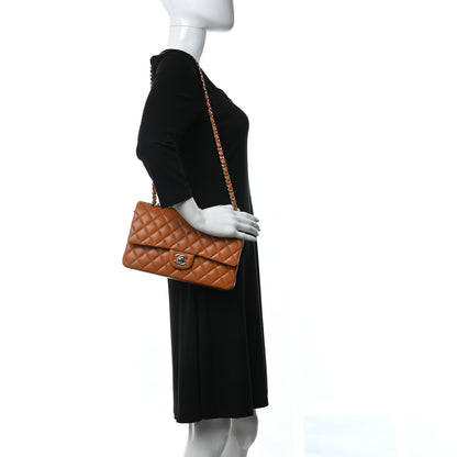 Chanel Caviar Quilted Medium Double Flap Light Brown 2 of 9