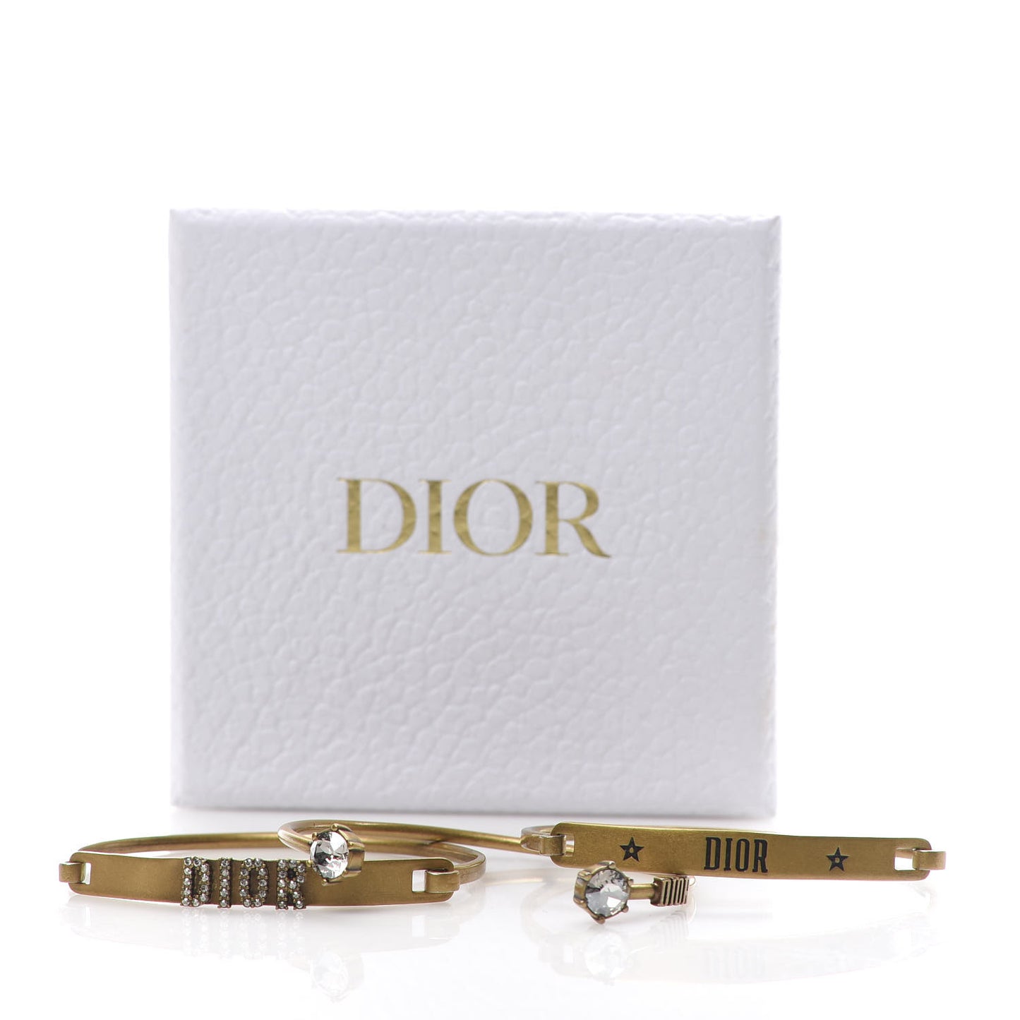 Metal Crystal Dio(r)evolution Bracelet Set Gold