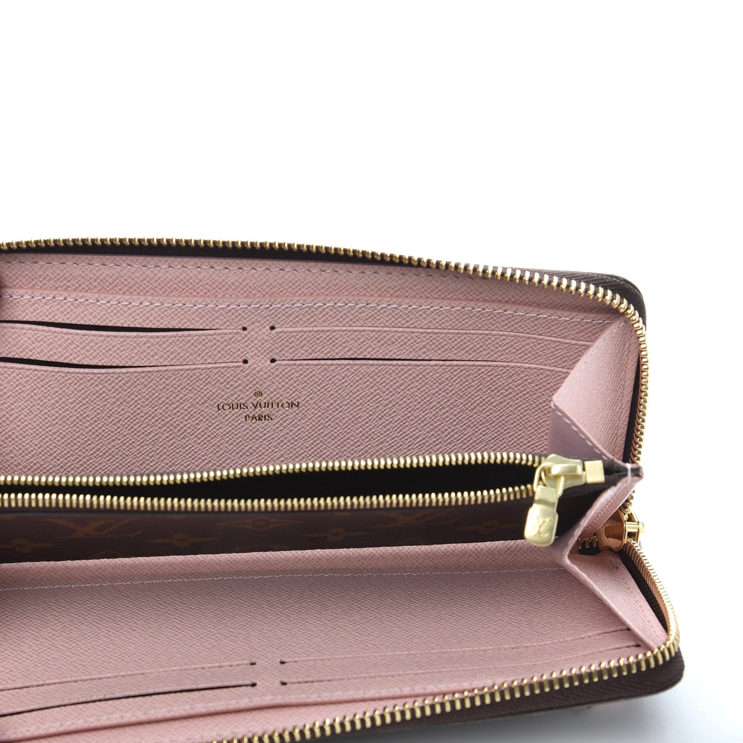 Monogram Clemence Wallet Rose Ballerine