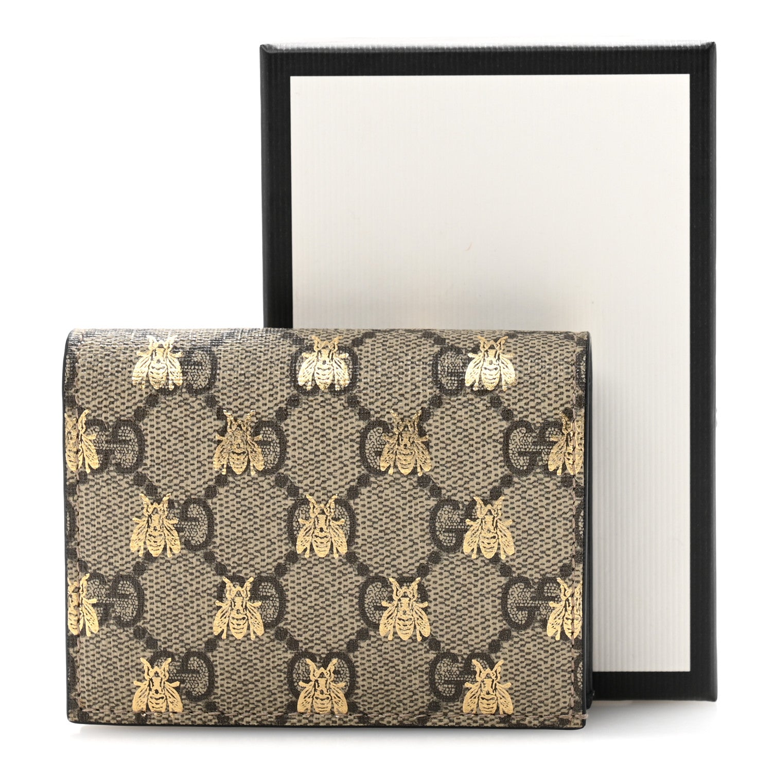 Gucci GG Supreme Monogram Bee Print Card Case 11 of 11