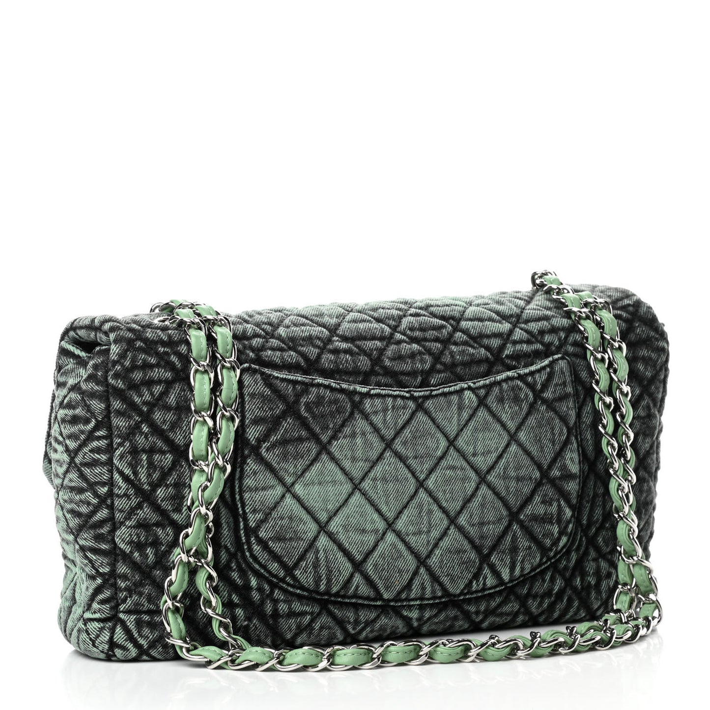 Denim Quilted Denimpression Flap Green Black