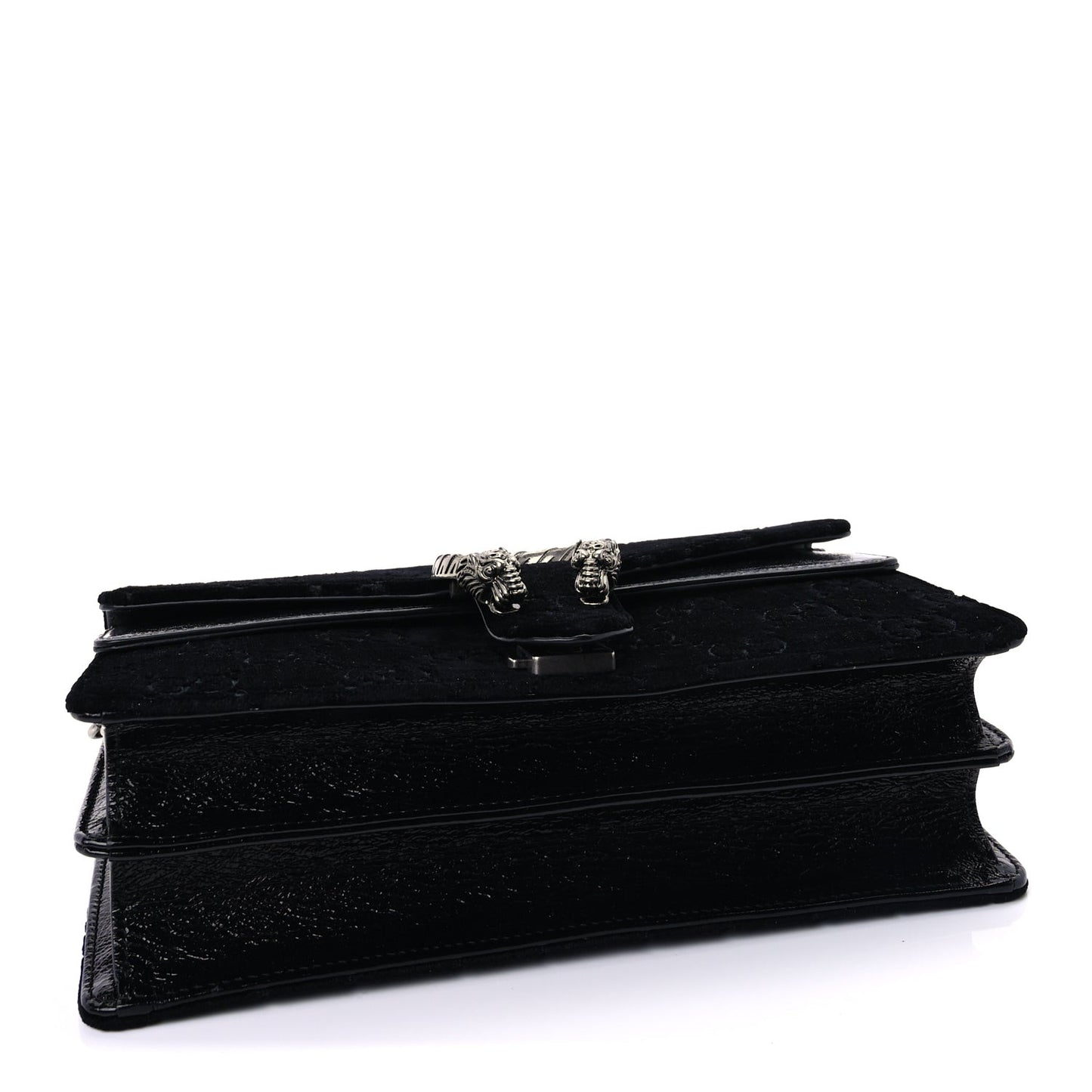 Velvet GG Monogram Small Dionysus Shoulder Bag Black