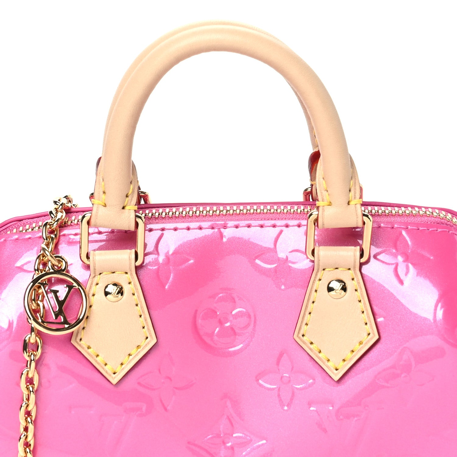 Louis Vuitton Vernis Monogram Nano Speedy Neon Pink 7 of 9